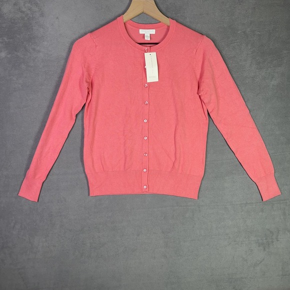 Charter Club Sweaters - Charter Club Cardigan Preppy Coquette Soft Girl Coral Pink Crewneck Petite Small